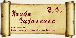 Novko Vujošević vizit kartica